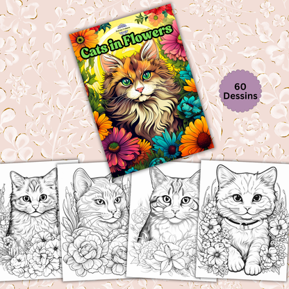 Cats in Flowers